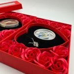 red rose & oyster gold pearl necklace