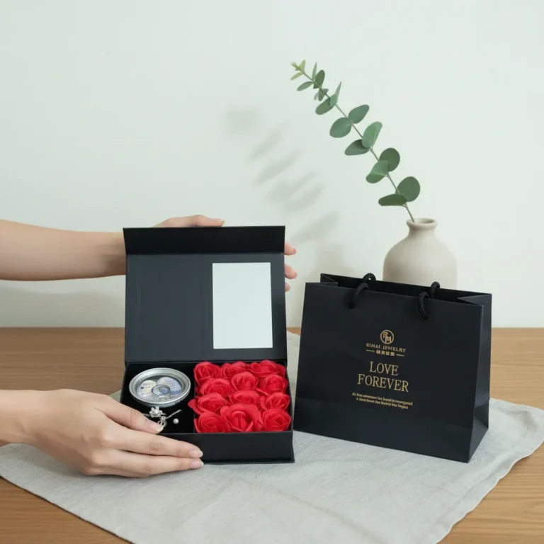 red rose pearl necklace luxury gift box (copy)